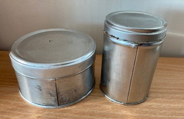 Set of 2 small aluminum boxes