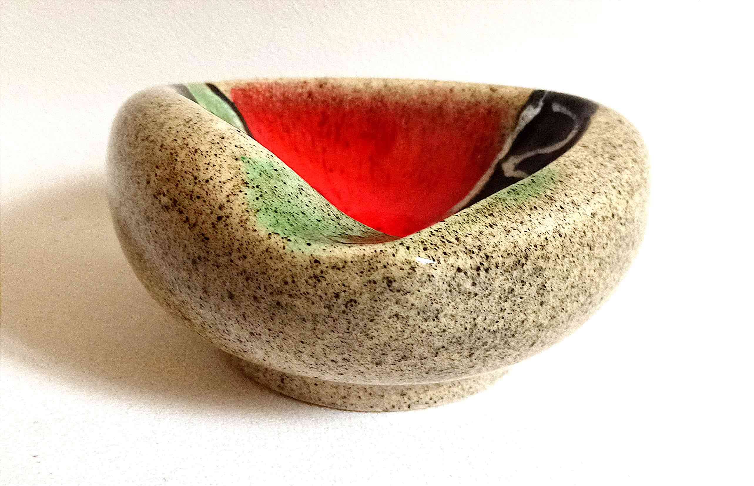 Ashtray or pocket emptier signed 60s Width 15.5 cm
