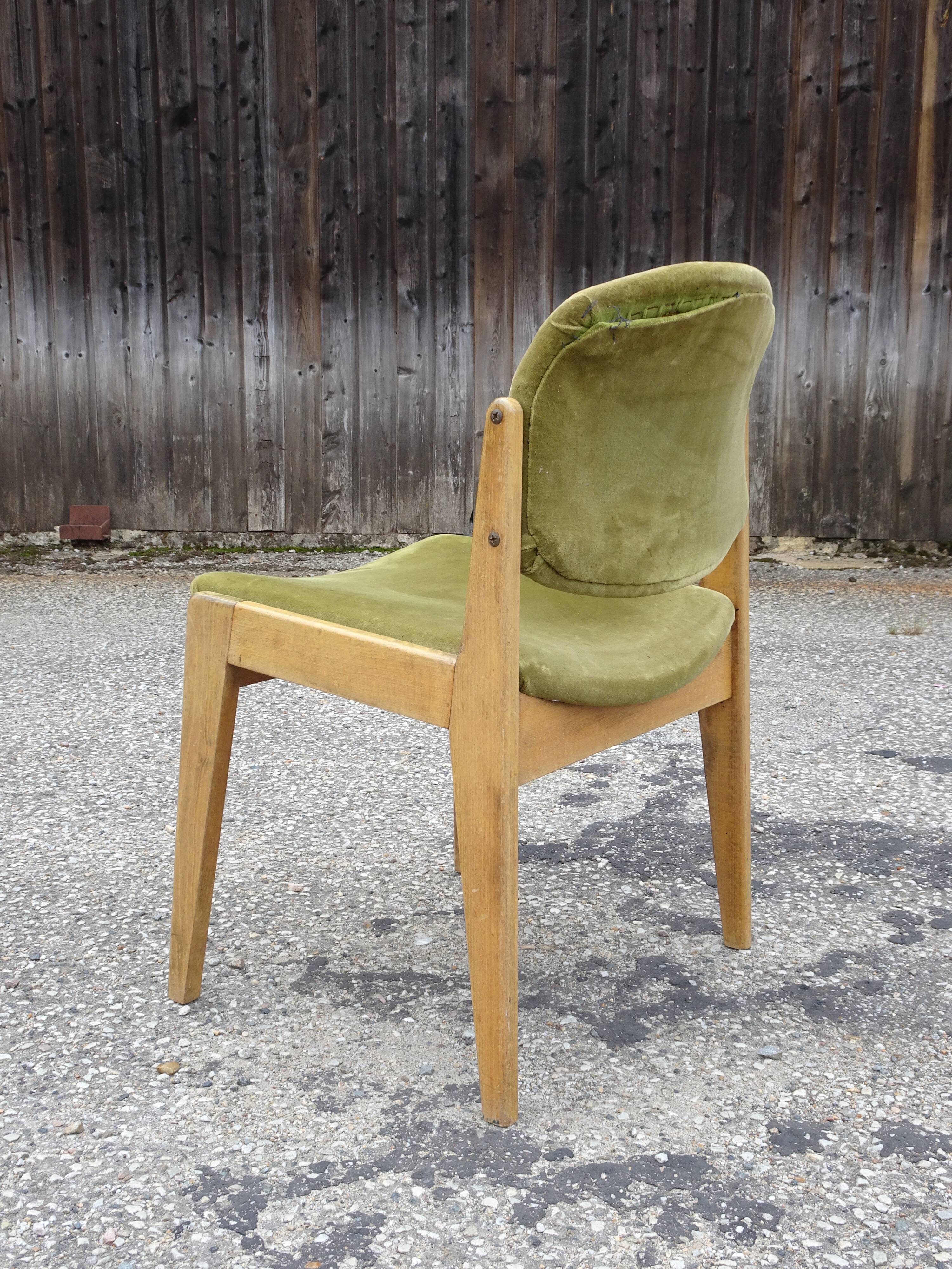 Chair by Michel Mortier, model A1 or SF100, Steiner edition, around 1952.