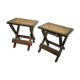 Pair of canned folding stools