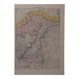 Original lithograph on the first world war (cartography)