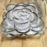 Murano glass square ceiling in the shape of a flower