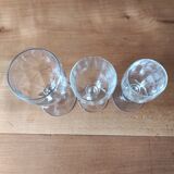 Set of 3 antique glasses