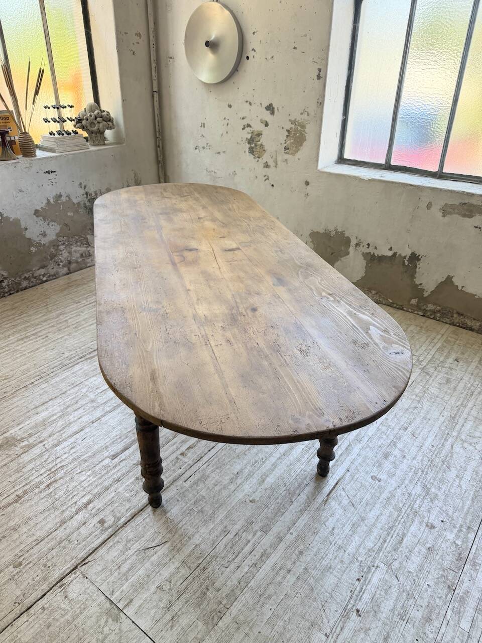 Oval farmhouse table 250cm pine