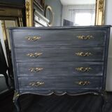 Patinated chest of drawers Louis XV style