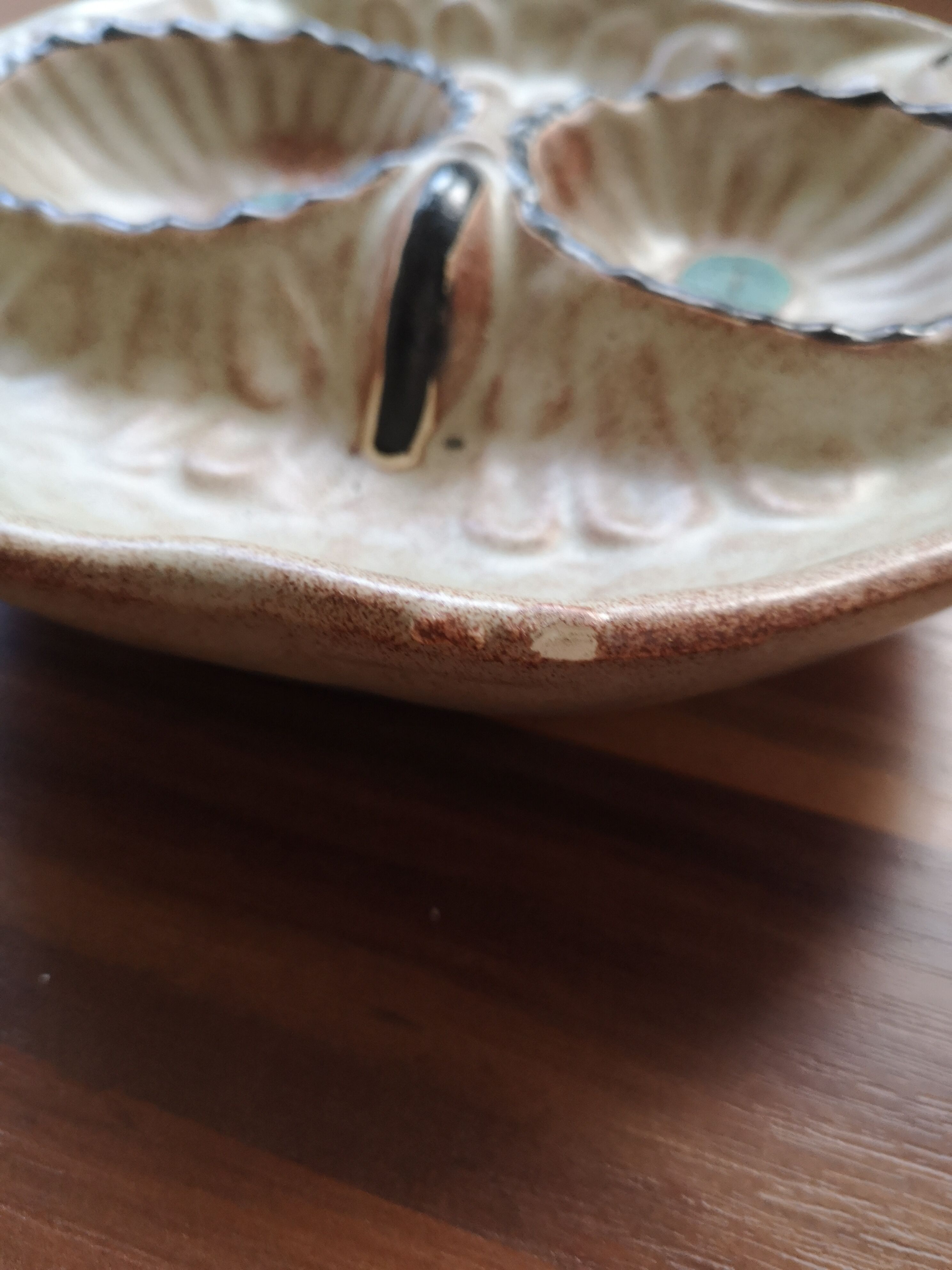 Plat chouette ceramique Vallauris