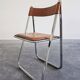 Paire de chaises pliantes modèle Tamara par Arrben, cuir, 1970s