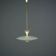 Vintage ceiling light in glass and aluminium, Italy, 1950s.