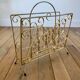 Golden metal magazine holder 60s