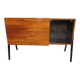 Small rosewood bar lounge sideboard with compass legs