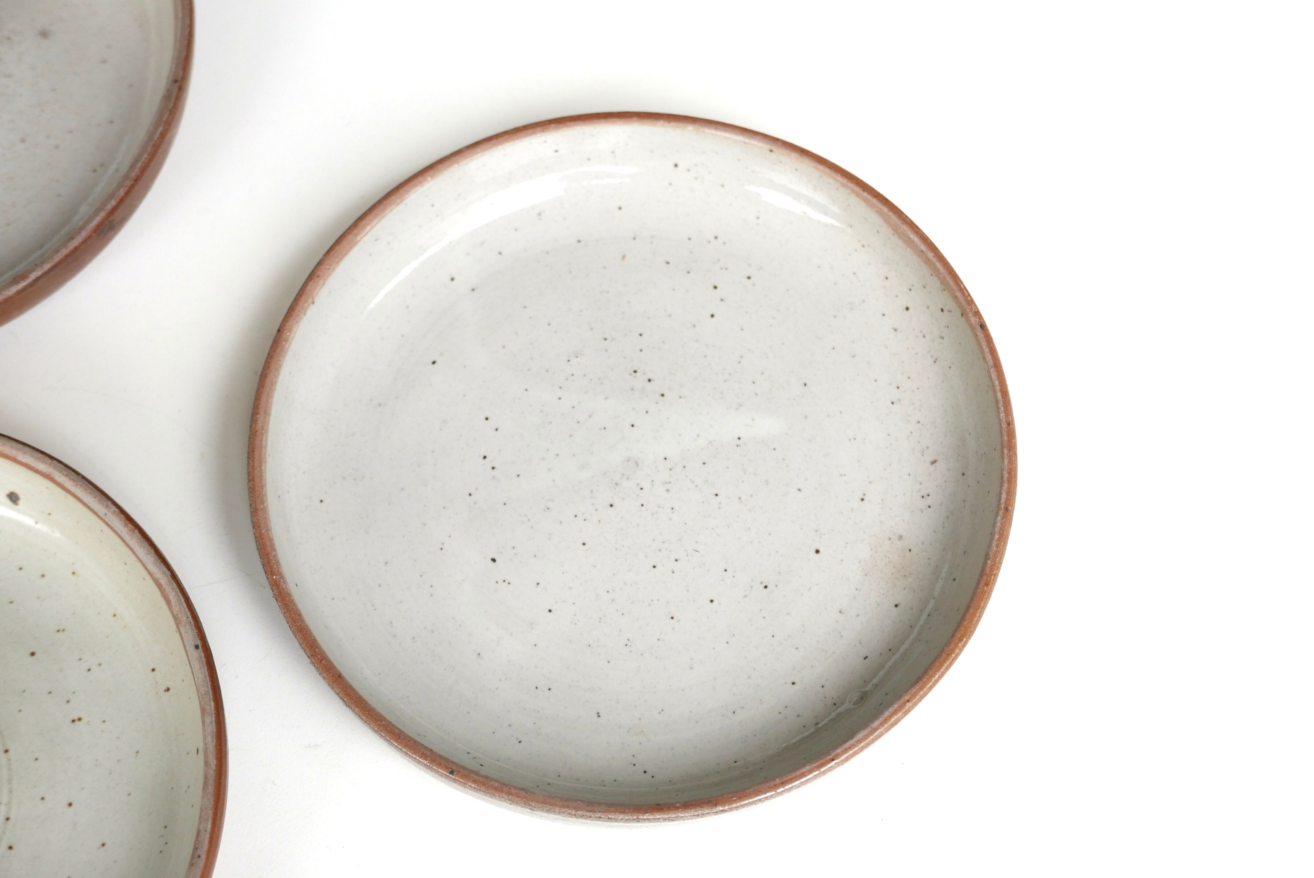 Set of 6 hollow sandstone plates, 70s