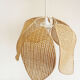 Braided rattan flower hanging lamp