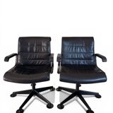 Richard Sapper Office Chair for Knoll - Vintage Black Leather