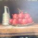 Old painting - Oil painting - Still life with pomegranates