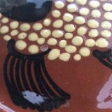 Plat en terre cuite vernissée poisson