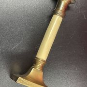 Old gold brass candle holder 20 cm