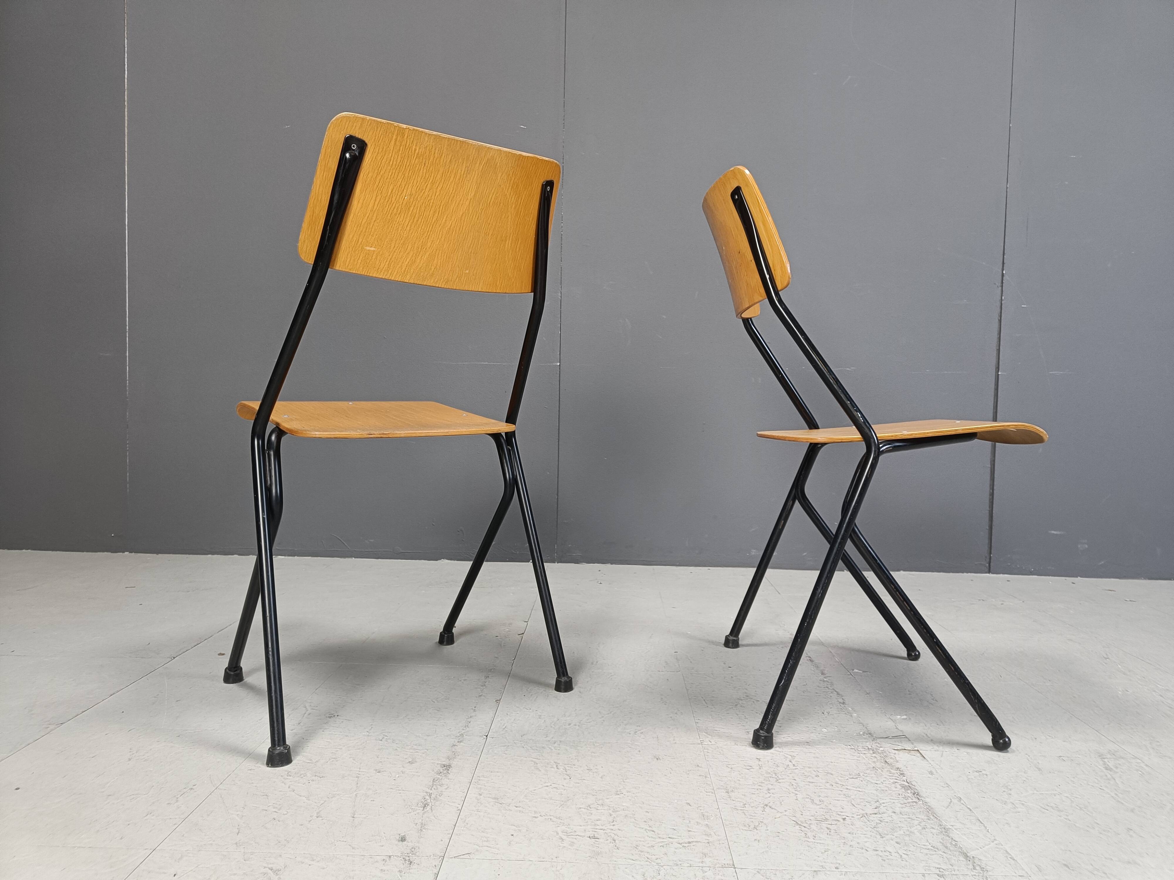 Post modern plywood dining chairs, 1970s