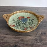 Antique celadon porcelain bowl mounted in gilded bronze, 19th century.