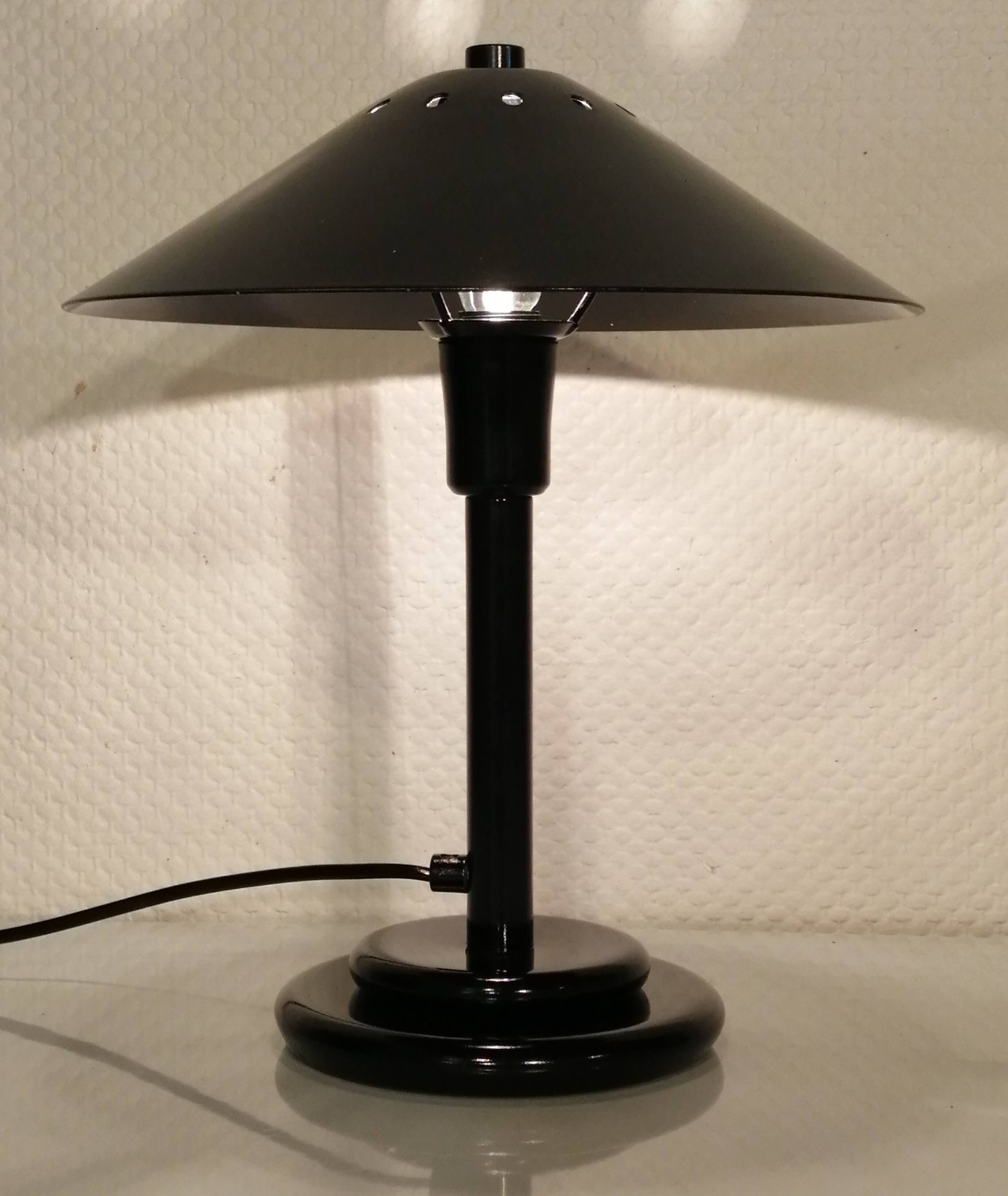 Vintage Aluminor metal mushroom desk lamp 1970s
