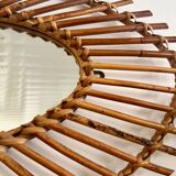 Vintage rattan mirror