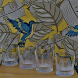 Four G. Durand crystal whiskey glasses