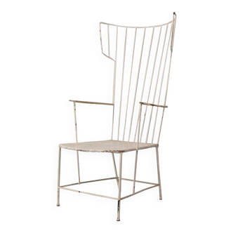 Rare Fauteuil Lyra en Fer par Anna-Lülja Praun & Thomas Lauterbach Sonett