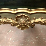 Louis XV style trumeau in patinated and gilded wood XX century