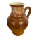 Antique strehla ceramic pitcher brown beige white interior vintage