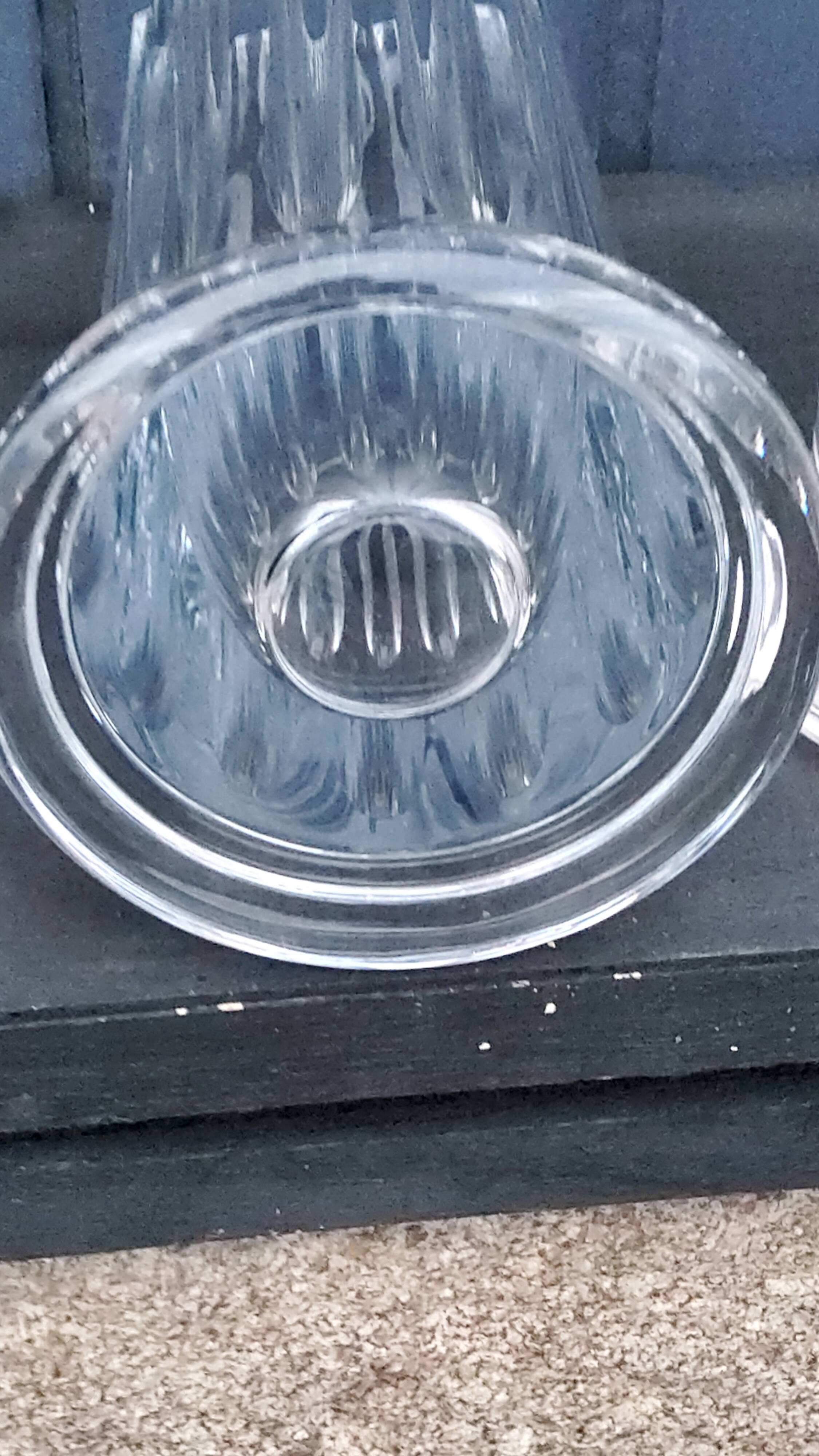 Set of 3 Daum crystal vases model Cythère from the 80s