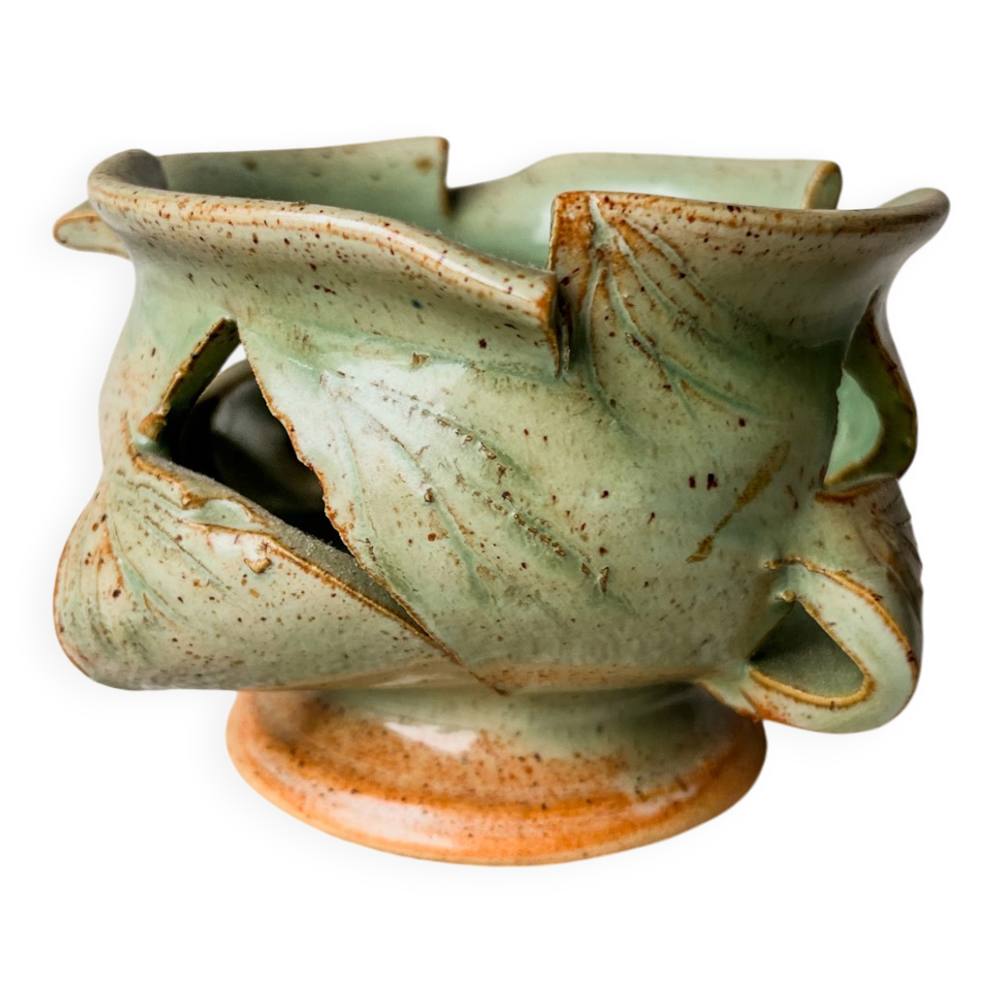 Handcrafted Glazed Stoneware Candle Holder