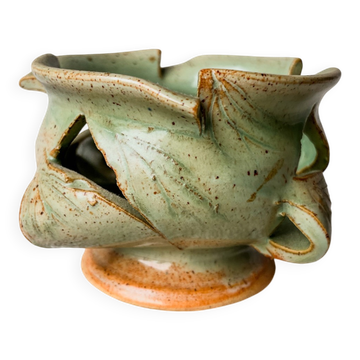 Handcrafted Glazed Stoneware Candle Holder