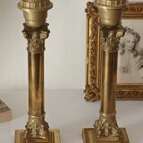 Pair of Lamp Feet in XXth Bronze
