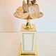 Vintage Regency Brass Crystal Fruit Table Lamp from Le Dauphin, 1970s