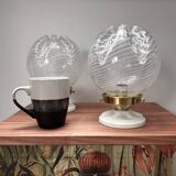 Pair of vintage globe wall lights