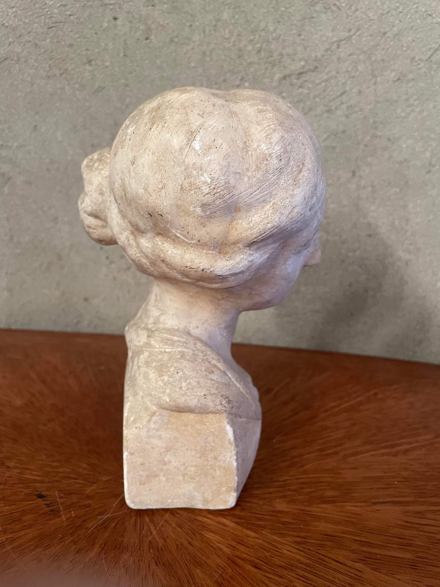 Vintage plaster bust of a woman
