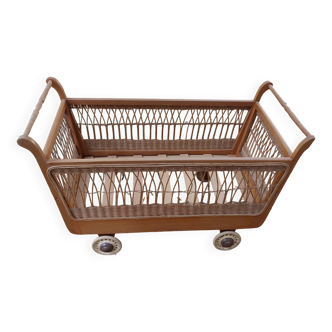 Vintage wickerwork cradle