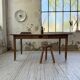 Beech and pine farmhouse table with spindle legs 170 cm