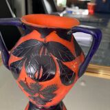 Art nouveau glass paste vase