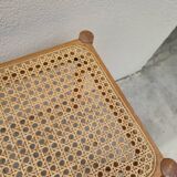 Set of 3 vintage cane nesting coffee tables