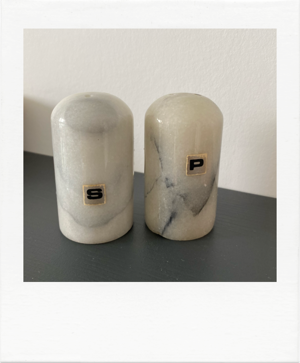 Marble salt and pepper shaker