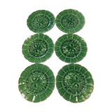6 plates in barbotine 19 cm