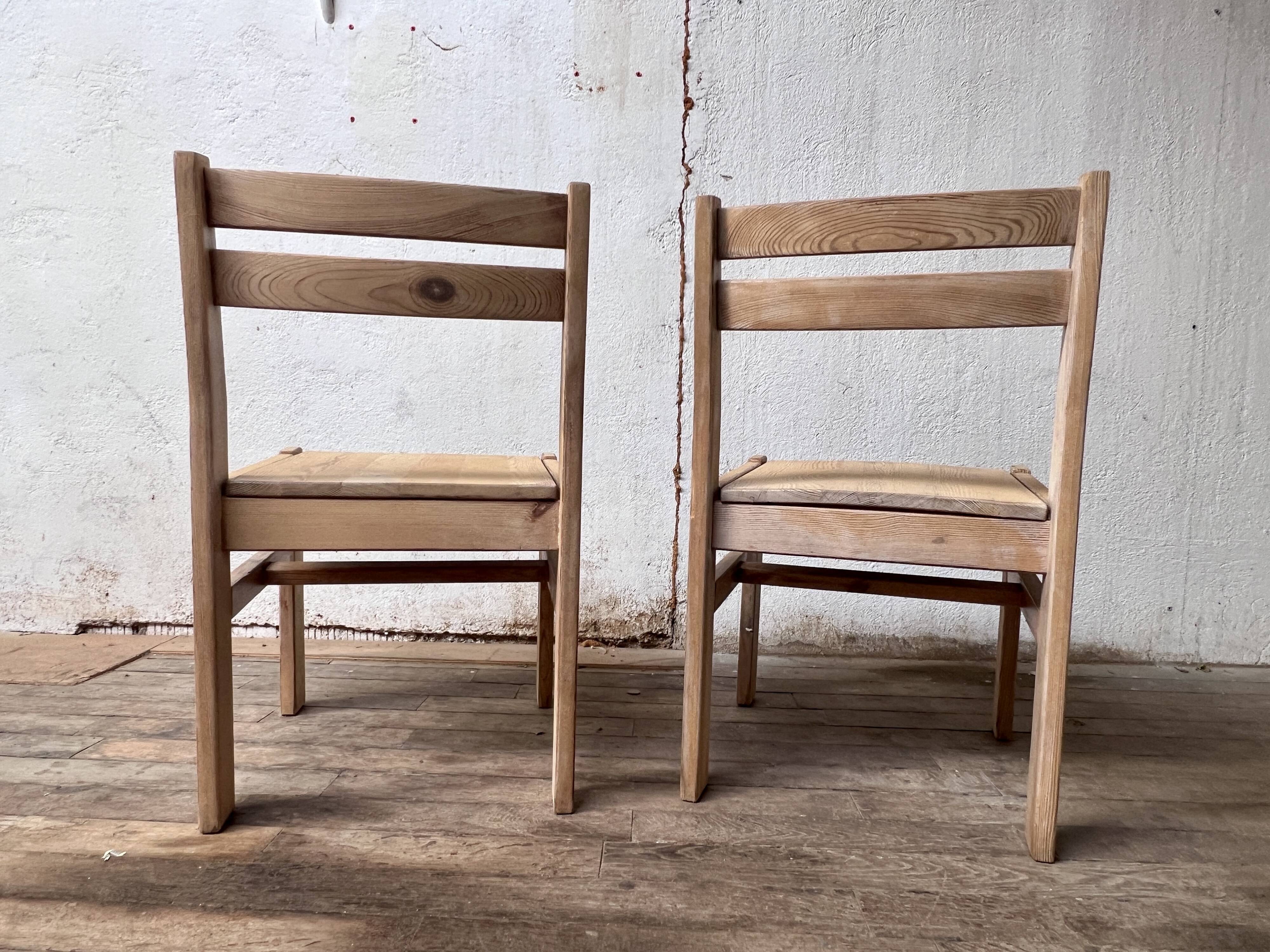 Pair of vintage dlg charlotte perriand Illmari tapiovaara chairs