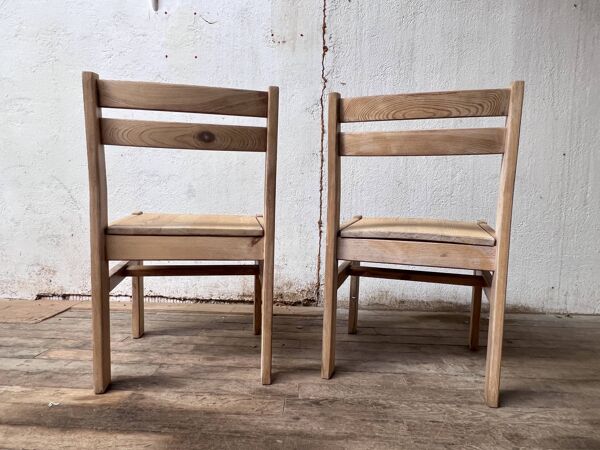 Paire de chaise vintage dlg charlotte perriand Illmari tapiovaara