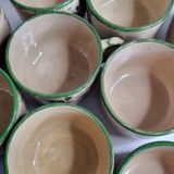 Service à café en faïence émaillée, Jemappes, Belgique, 9 tasses