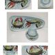Dish and sausage fish crustaceans earthenware Pornic Bernard Serraz design 60s