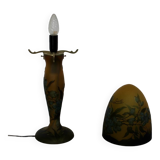 Gallé Tip Mushroom Lamp Circa 1980
