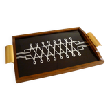 Plateau moderniste décor graphique miroir