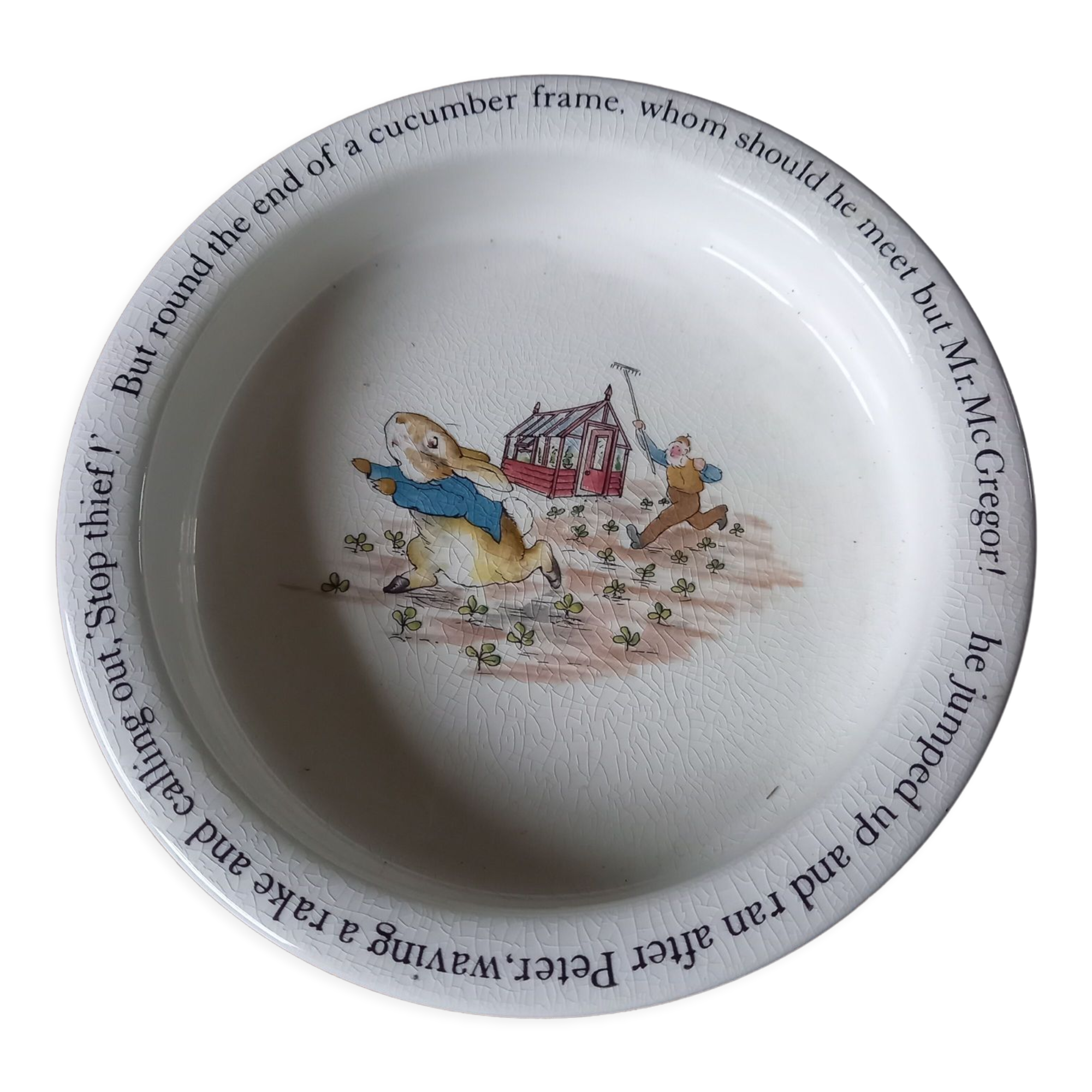 Hollow plate Wedgwood porcelain Beatrix Potter Peter Rabbit