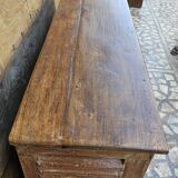 Ancien comptoir de boutiquier en teck birman