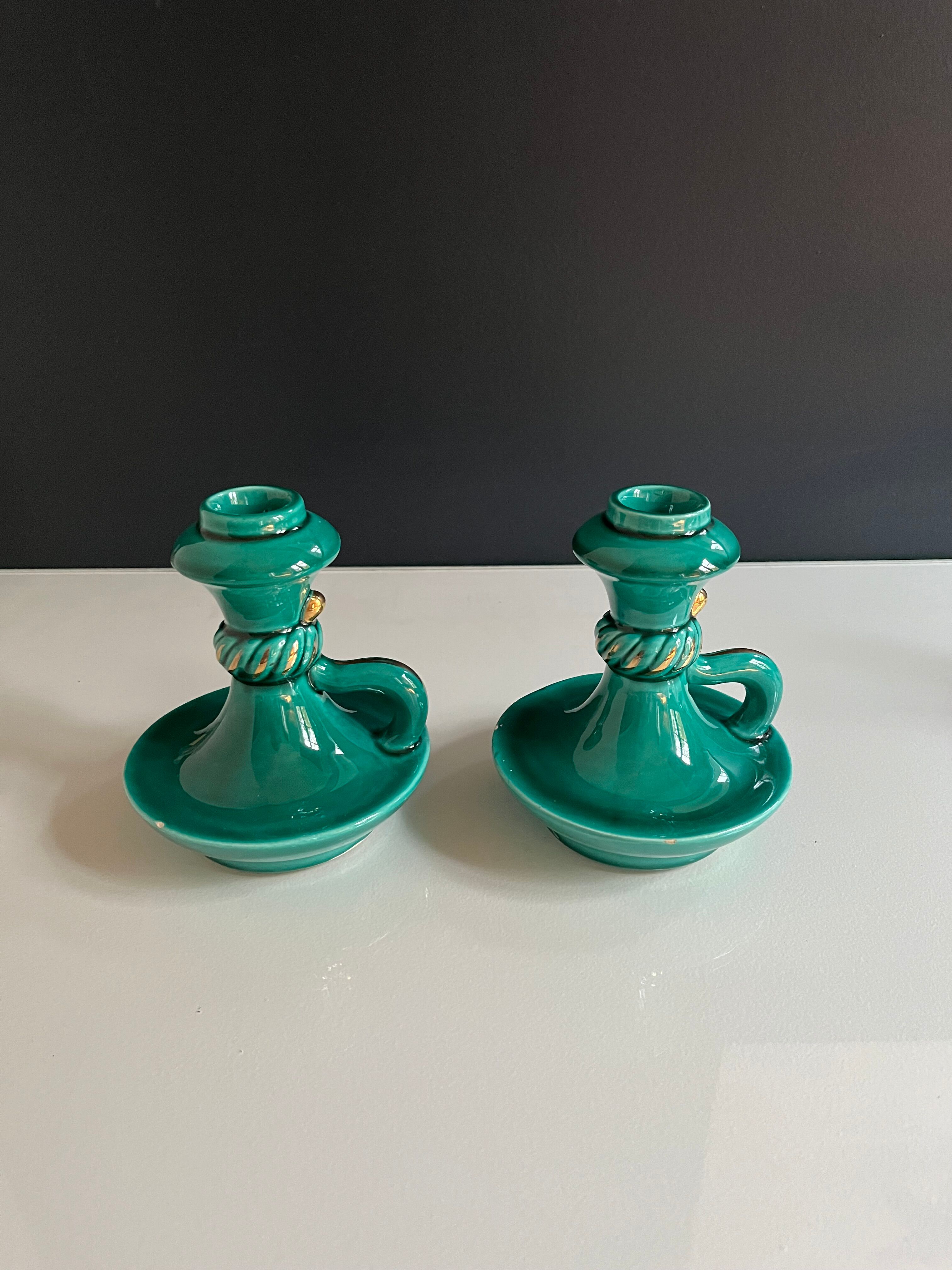 Pair of candle holders